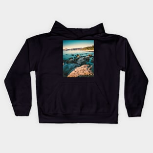 Aesthetic rocky coast Kids Hoodie